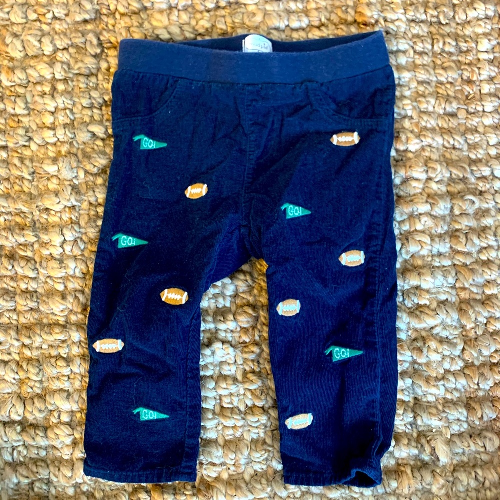 CORDUROY 3-6 MO FOOTBALL PANTS
